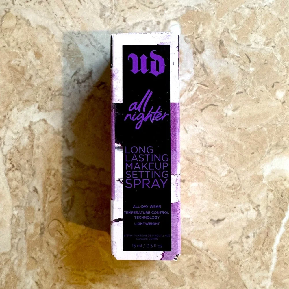 Urban Decay ALL NIGHTER Long Lasting Makeup Setting Spray Travel Size NEW IN BOX